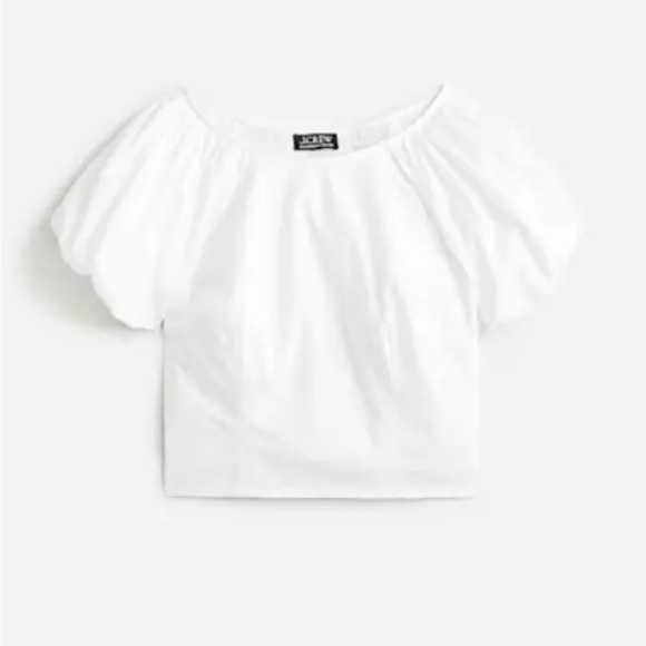 NWOT! J.Crew Fitted puff-sleeve top size 2. Item CA593 - Picture 1 of 5